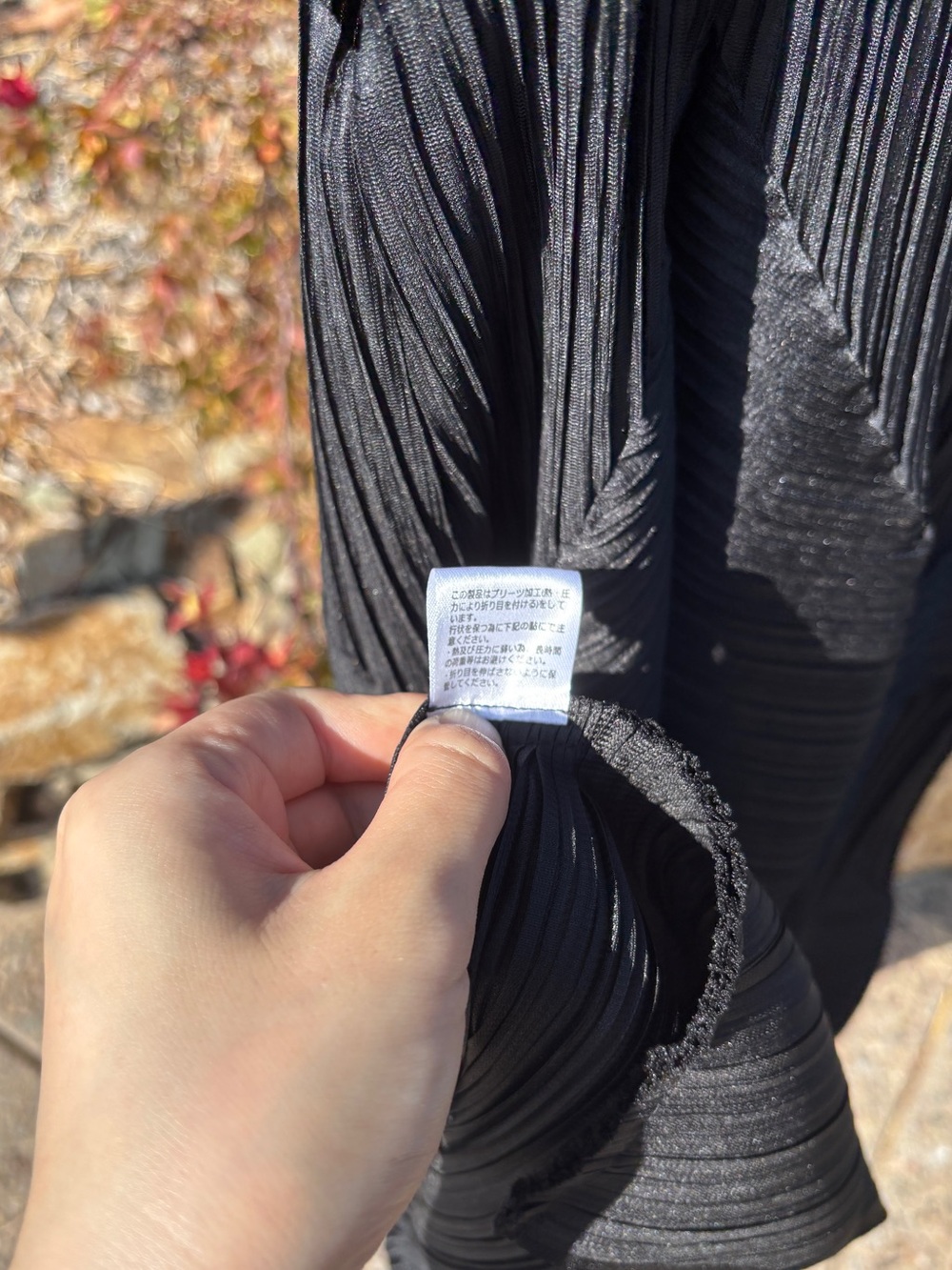 Issey Miyake Pleats Please Black Origami-Style Ruffled Dress - Picture 6 of 6
